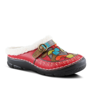 L'Artiste Yalla Slippers in Red Multi - Women's