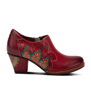 L'Artiste by Spring Step Zami Bootie in Red - Women's
