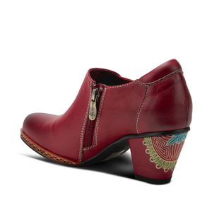 L'Artiste by Spring Step Zami Bootie in Red - Women's