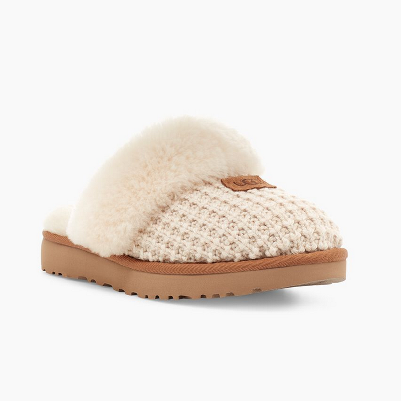 Ugg cozy knit slippers cream hot sale